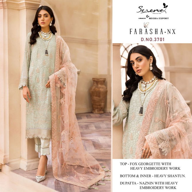 Serene Farasha Nx Heavy Festive Wear Embroidery Latest Pakistani Salwar Kameez Collection